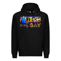 Black it's ok to say gay Premium Hoodie - Zillion Design Studio