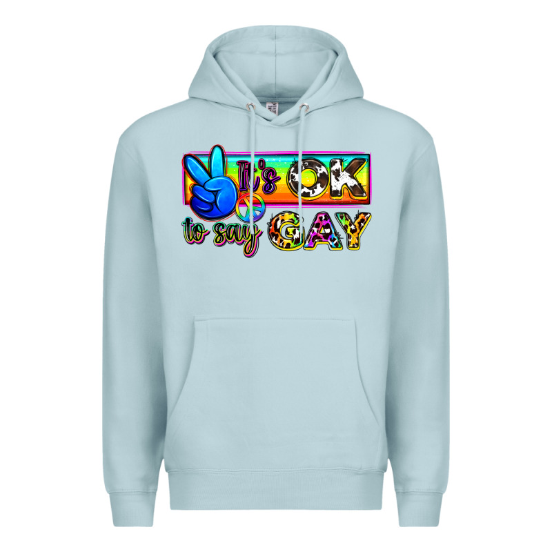 It's Ok To Say Gay Premium Hoodie by Zillion Design Studio | Teevron