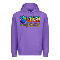 Purple it's ok to say gay Premium Hoodie - Zillion Design Studio