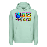 Seafoam it's ok to say gay Premium Hoodie - Zillion Design Studio