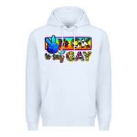 White it's ok to say gay Premium Hoodie - Zillion Design Studio