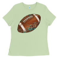 Matcha western football leopard turquoise pattern Ladies Tee - Artiststas