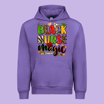 Black Nurse Magic Urban Hoodie Designed By Zillion Design Studio
