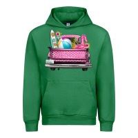Emerald summer pink truck beach Urban Hoodie - texasbilliewilder