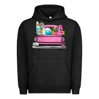 Summer Pink Truck Beach Urban Hoodie | Teevron
