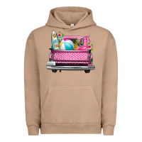 Pigment Burro summer pink truck beach Urban Hoodie - texasbilliewilder