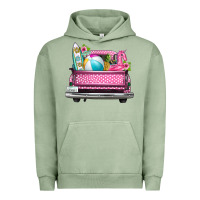 Pigment Oil Green summer pink truck beach Urban Hoodie - texasbilliewilder