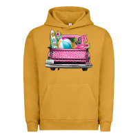 Pigment Peanut Butter summer pink truck beach Urban Hoodie - texasbilliewilder