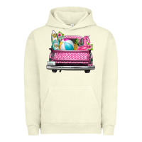 Pigment Pistachio summer pink truck beach Urban Hoodie - texasbilliewilder