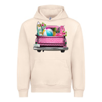Sandshell summer pink truck beach Urban Hoodie - texasbilliewilder