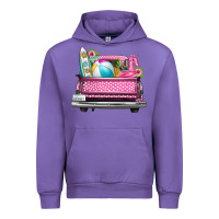 Tulip summer pink truck beach Urban Hoodie - texasbilliewilder