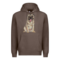 Coffee pug Premium Hoodie - RanaPortraitStore