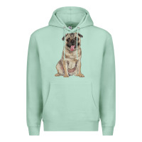 Seafoam pug Premium Hoodie - RanaPortraitStore