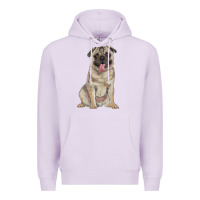 Lilac pug Premium Hoodie - RanaPortraitStore