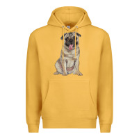 Mustard pug Premium Hoodie - RanaPortraitStore