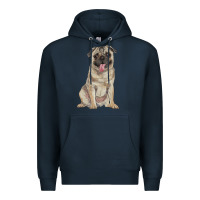 Navy pug Premium Hoodie - RanaPortraitStore
