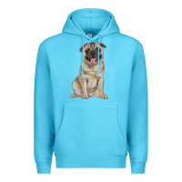 Ocean Blue pug Premium Hoodie - RanaPortraitStore