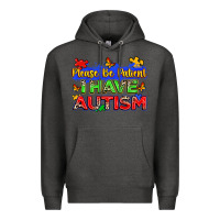 Charcoal Heather please be patient i have autism Premium Hoodie - Zillion Design Studio