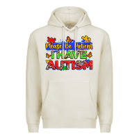 Oatmeal Heather please be patient i have autism Premium Hoodie - Zillion Design Studio