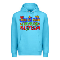 Ocean Blue please be patient i have autism Premium Hoodie - Zillion Design Studio