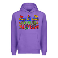 Purple please be patient i have autism Premium Hoodie - Zillion Design Studio
