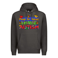 Smoke please be patient i have autism Premium Hoodie - Zillion Design Studio