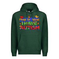 Sports Green please be patient i have autism Premium Hoodie - Zillion Design Studio