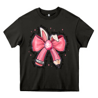 Asphalt easter bunny pencil bow Heavy Core Tee - CowhideDigitalArt