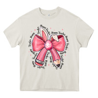 Cream easter bunny pencil bow Heavy Core Tee - CowhideDigitalArt