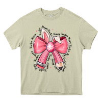 Mossy easter bunny pencil bow Heavy Core Tee - CowhideDigitalArt