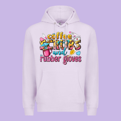 Coffee Scrubs And Rubber Gloves Premium Hoodie Designed By Texasbilliewilder