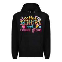 Black coffee scrubs and rubber gloves Premium Hoodie - texasbilliewilder