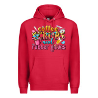Cardinal coffee scrubs and rubber gloves Premium Hoodie - texasbilliewilder