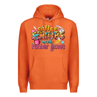 Carrot coffee scrubs and rubber gloves Premium Hoodie - texasbilliewilder