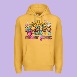 Coffee Scrubs And Rubber Gloves Premium Hoodie Designed By Texasbilliewilder