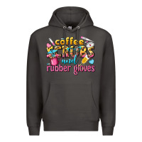 Smoke coffee scrubs and rubber gloves Premium Hoodie - texasbilliewilder