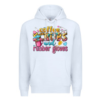 White coffee scrubs and rubber gloves Premium Hoodie - texasbilliewilder