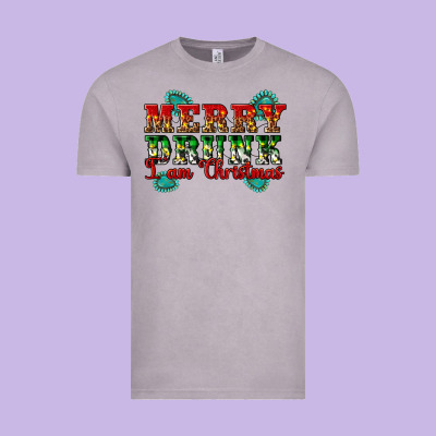 Merry Drink I Am Christmas Vintage Tee Designed By Artiststas