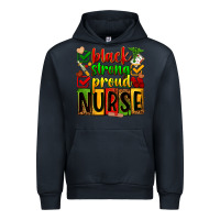 Navy black strong proud nurse Urban Hoodie - Zillion Design Studio