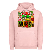 Pigment Salmon black strong proud nurse Urban Hoodie - Zillion Design Studio