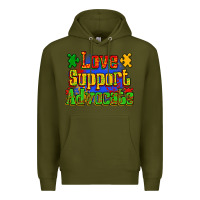 Army Green love support advocate Premium Hoodie - Zillion Design Studio