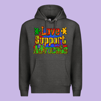 Love Support Advocate Premium Hoodie Designed By Zillion Design Studio