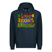 Navy love support advocate Premium Hoodie - Zillion Design Studio