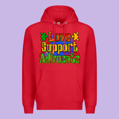Love Support Advocate Premium Hoodie Designed By Zillion Design Studio