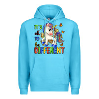 Ocean Blue it's ok to be different Premium Hoodie - Zillion Design Studio