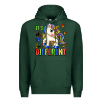 Sports Green it's ok to be different Premium Hoodie - Zillion Design Studio