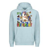 Blue Mist it's ok to be different Premium Hoodie - Zillion Design Studio