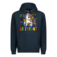 Navy it's ok to be different Premium Hoodie - Zillion Design Studio