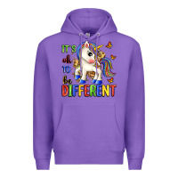 Purple it's ok to be different Premium Hoodie - Zillion Design Studio