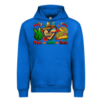 Cobalt peace love tacos Urban Hoodie - Zillion Design Studio